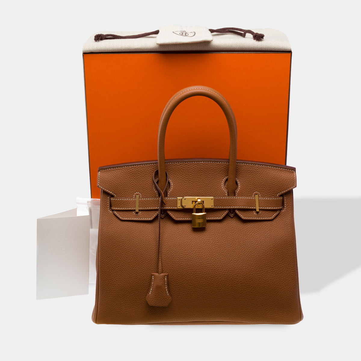 Sac HERMES Birkin 30 en Cuir Doré - 104003