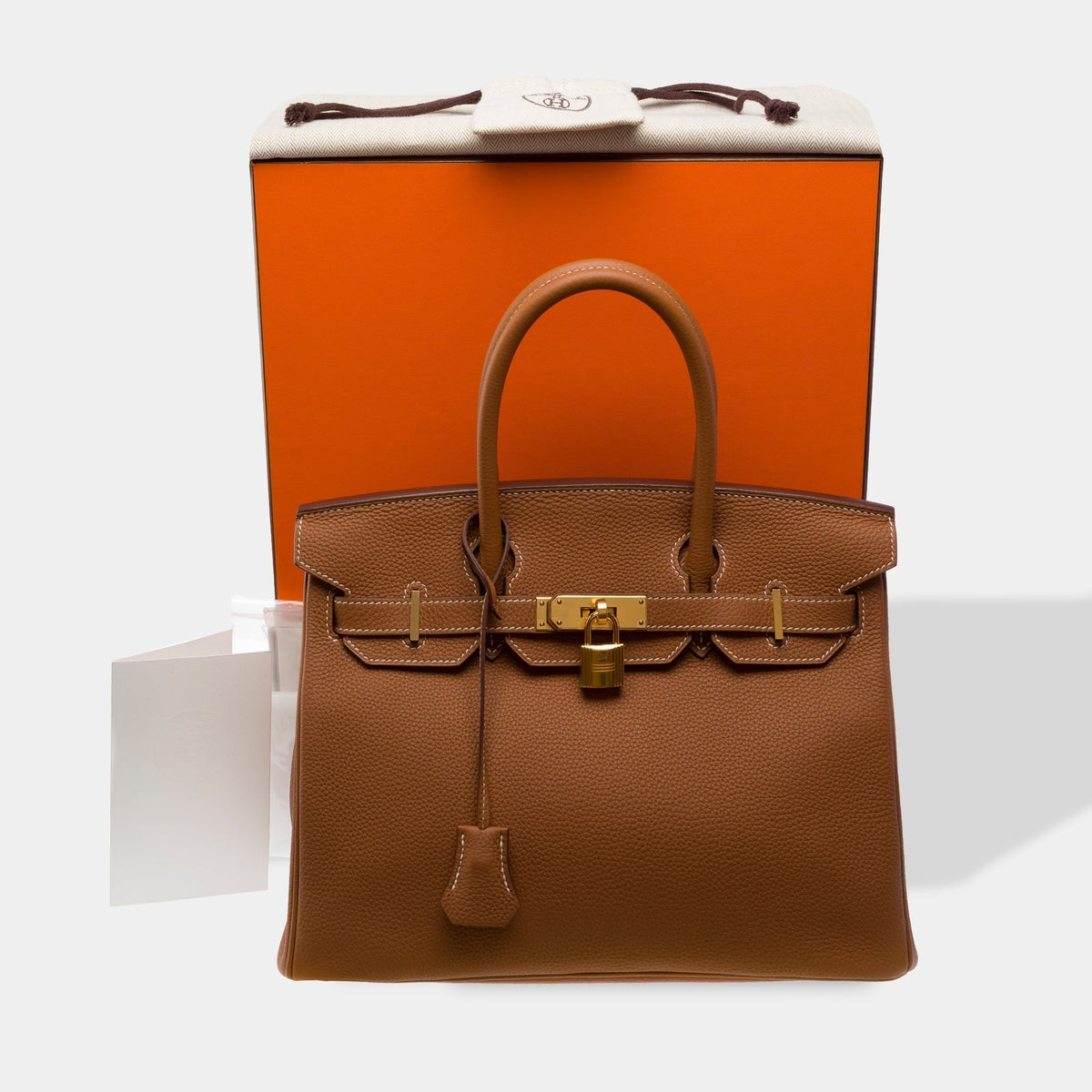 Sac HERMES Birkin 30 en Cuir Doré - 104003