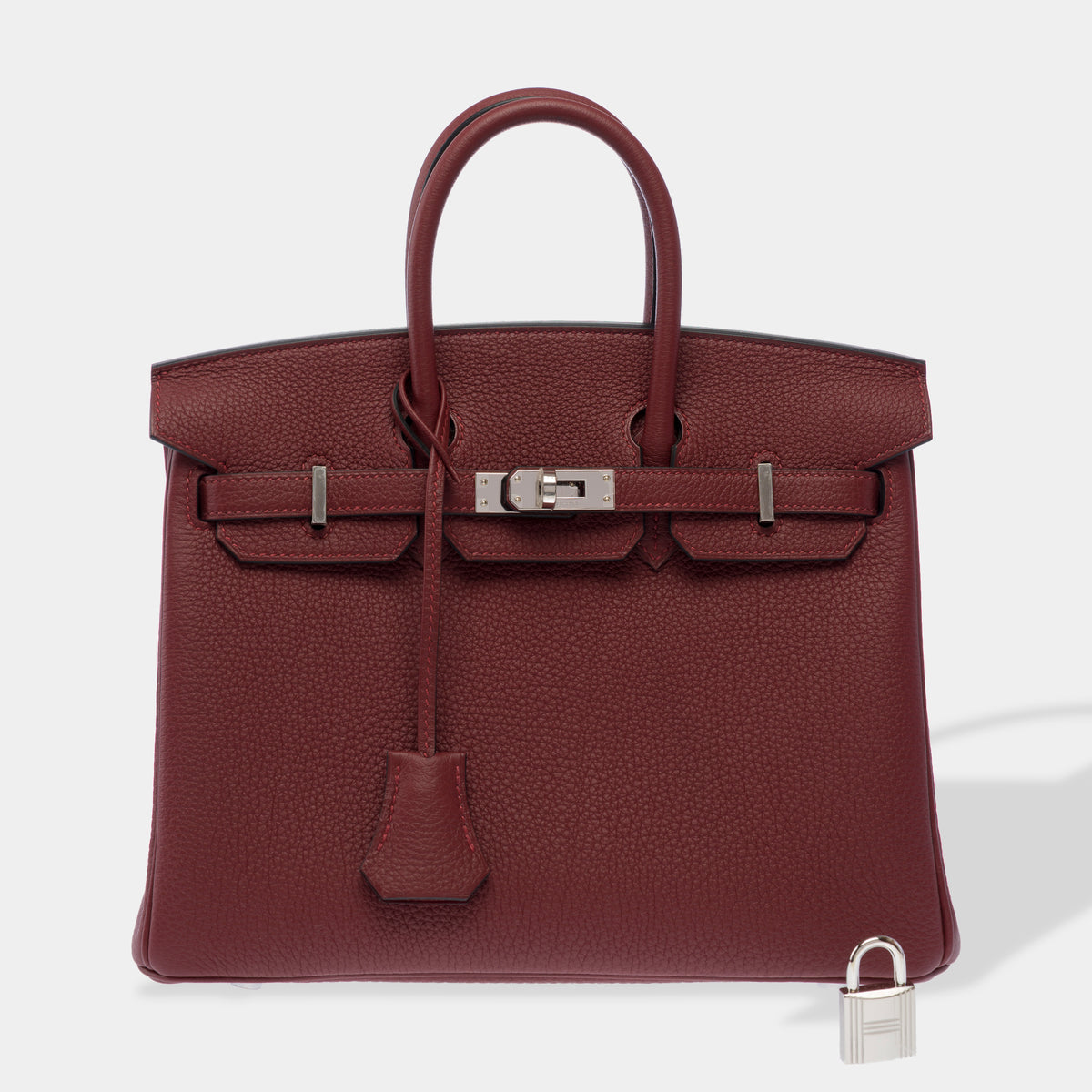 Sac HERMES Birkin 25 en Cuir Rouge - 104007
