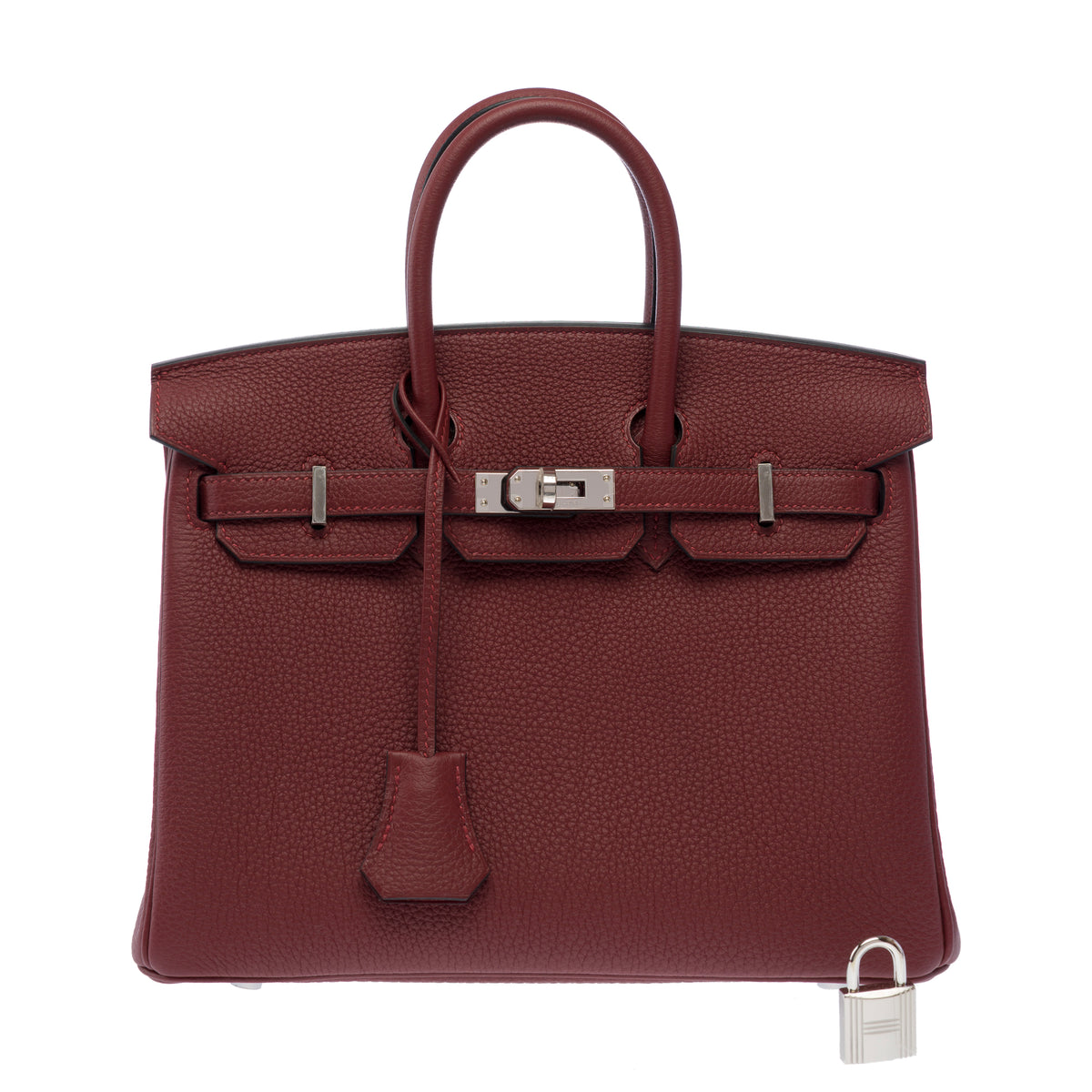 Sac HERMES Birkin 25 en Cuir Rouge - 104007
