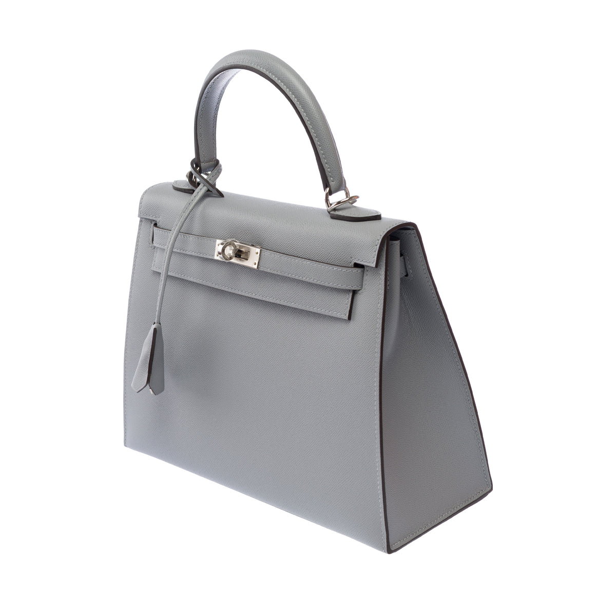 Sac HERMES Kelly 25 en Cuir Gris - 104004