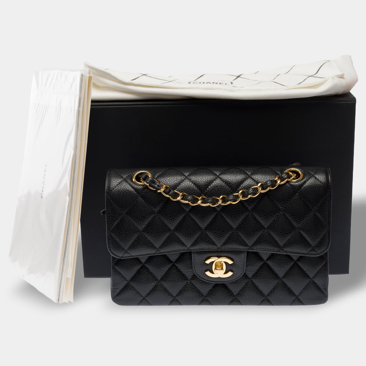 Sac CHANEL Timeless/Classique en Cuir Noir - 104006