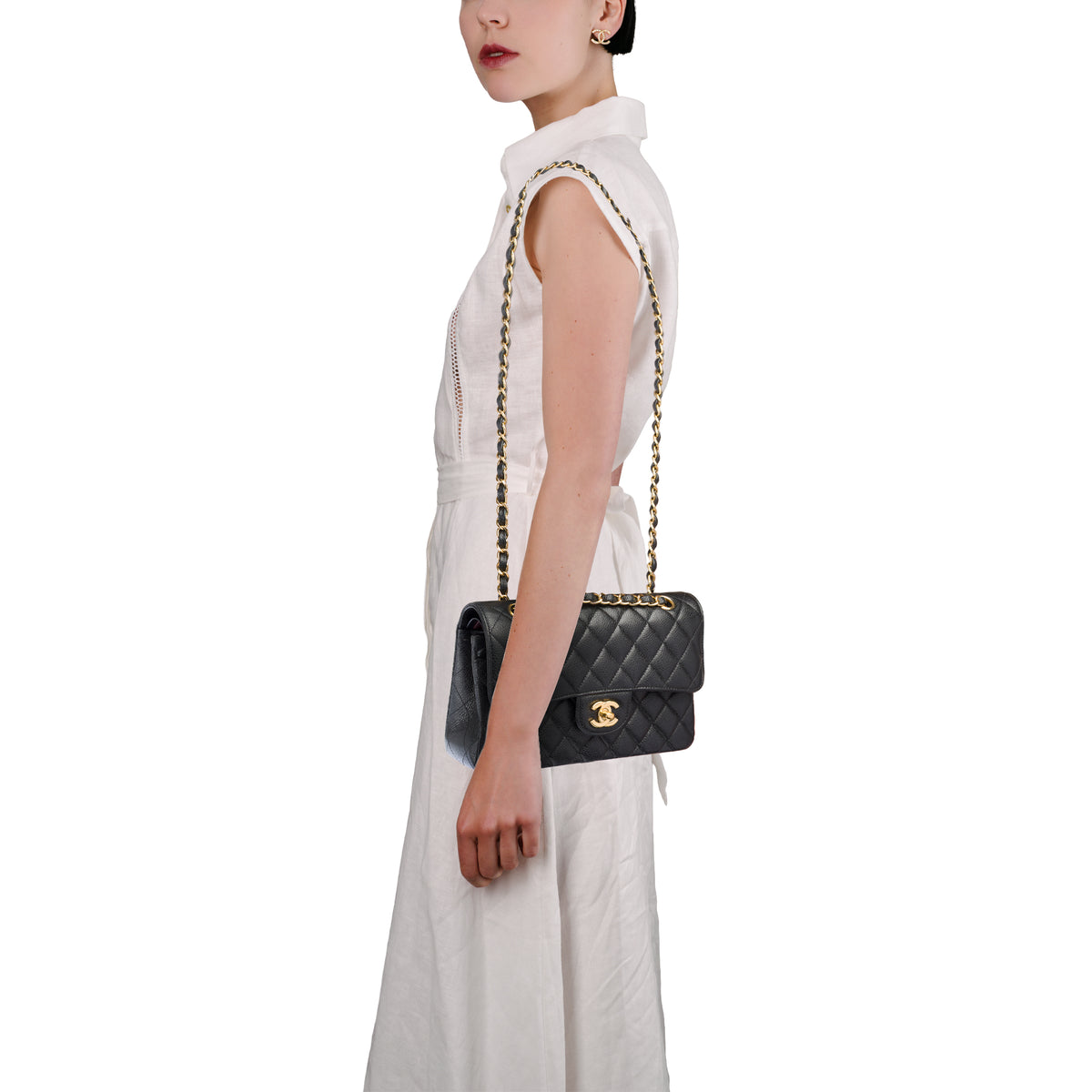 Sac CHANEL Timeless/Classique en Cuir Noir - 104006