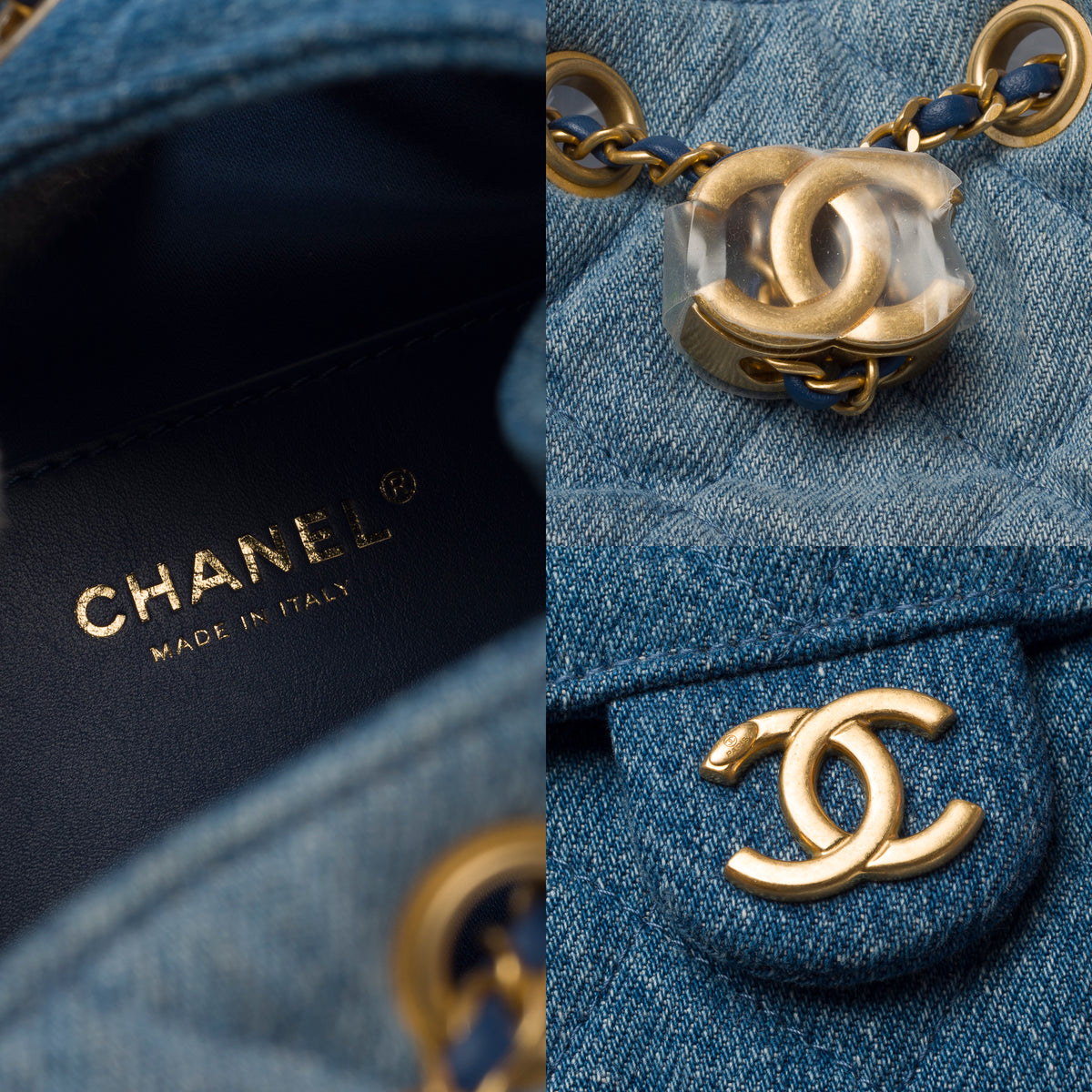 Sac CHANEL en Denim Bleu - 104009