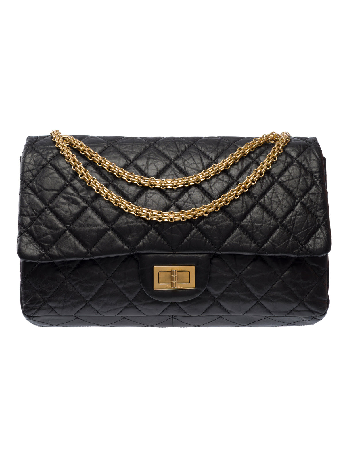 Sac CHANEL 2.55 en Cuir Noir - 104014