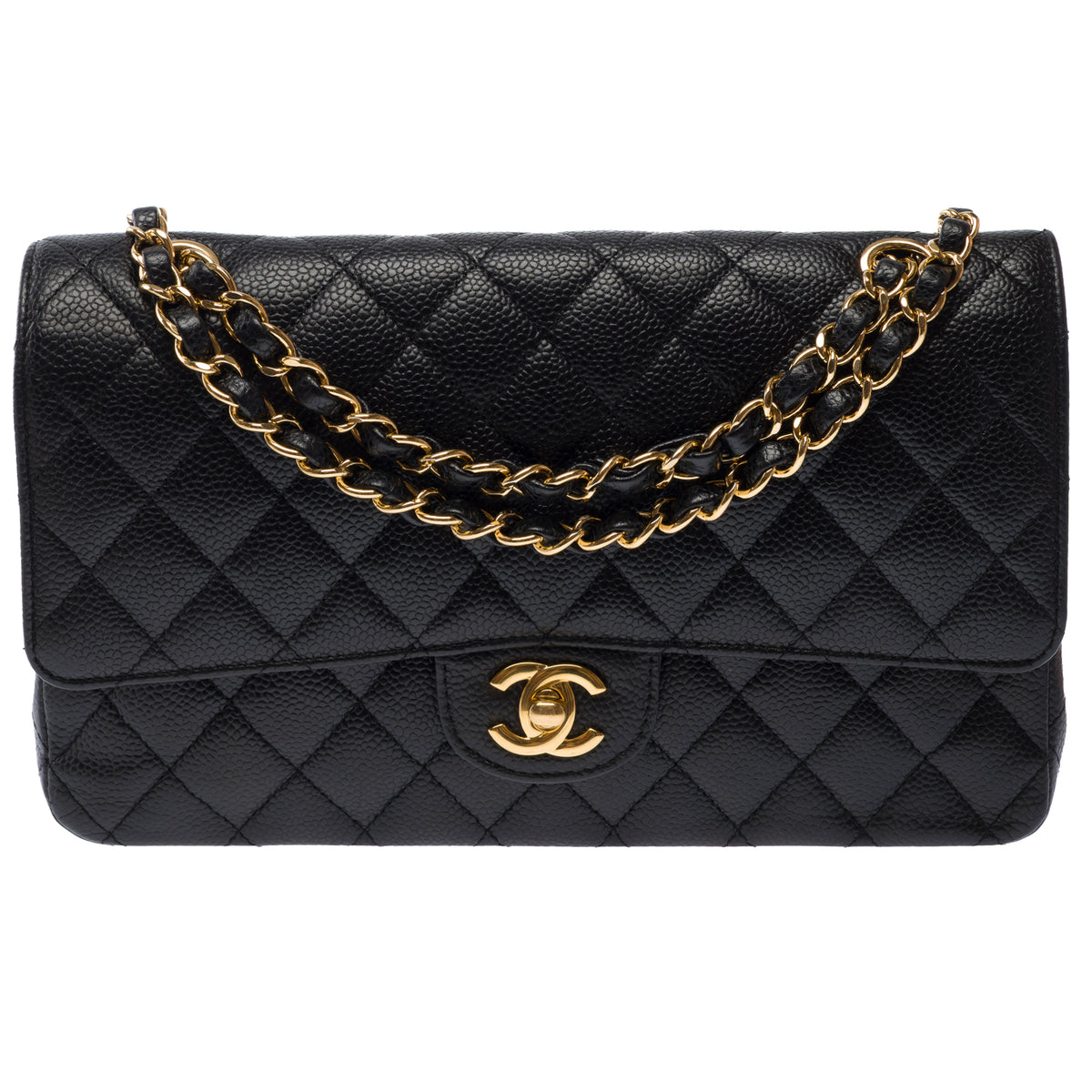 Sac CHANEL Timeless/Classique en Cuir Noir - 104012