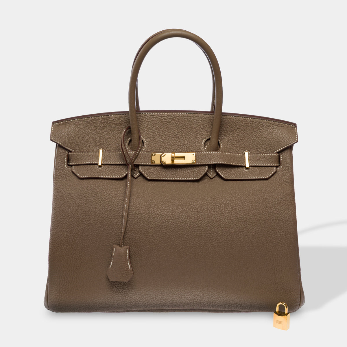 Sac HERMES Birkin 35 en Cuir Étoupe - 104028