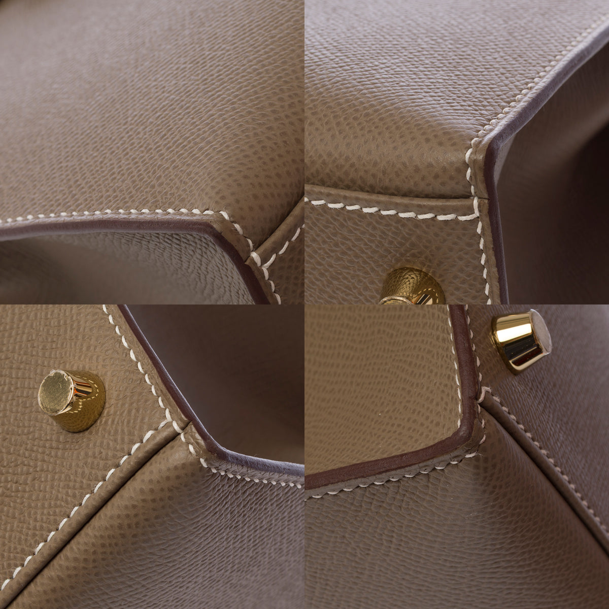 Sac HERMES Kelly 28 en Cuir Étoupe - 104032