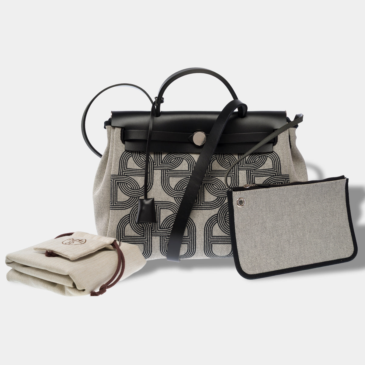 Sac HERMES Herbag en Toile Gris - 104027