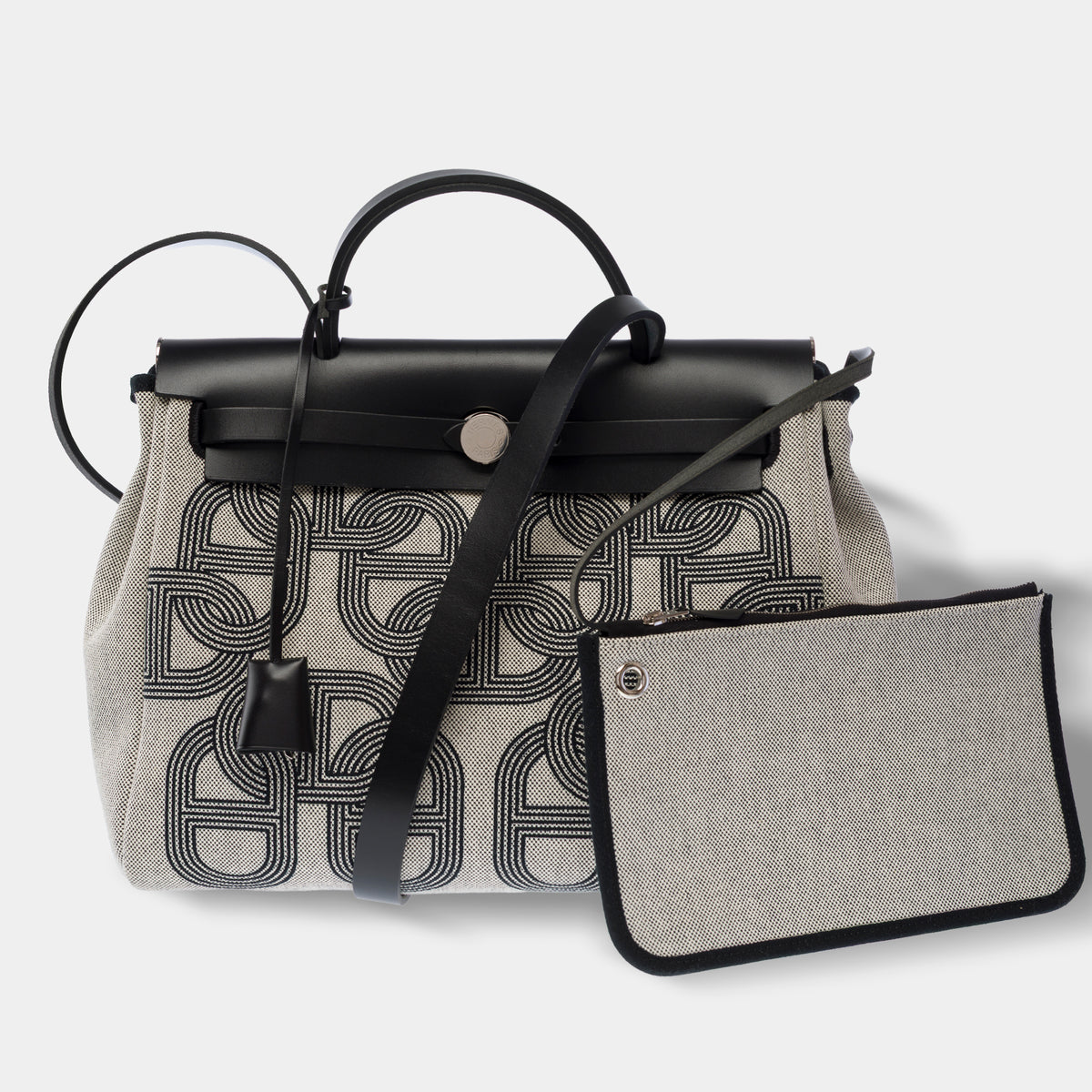 Sac HERMES Herbag en Toile Gris - 104027