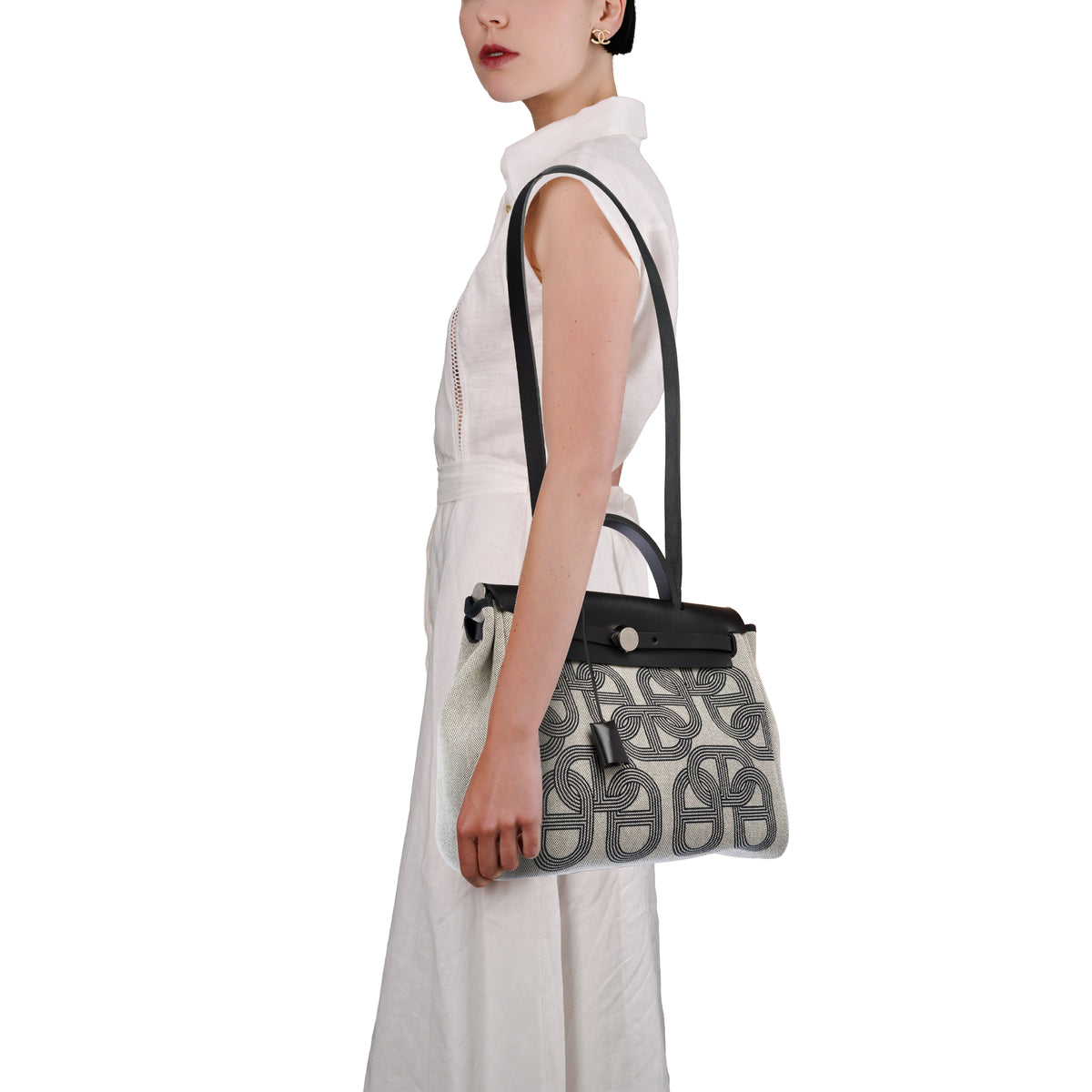 Sac HERMES Herbag en Toile Gris - 104027