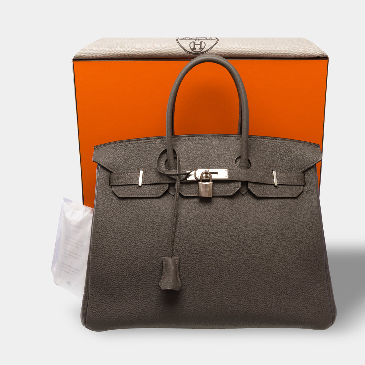 Sac HERMES Birkin 35 en Cuir Gris - 104033