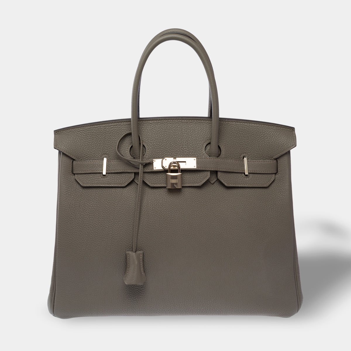 Sac HERMES Birkin 35 en Cuir Gris - 104033