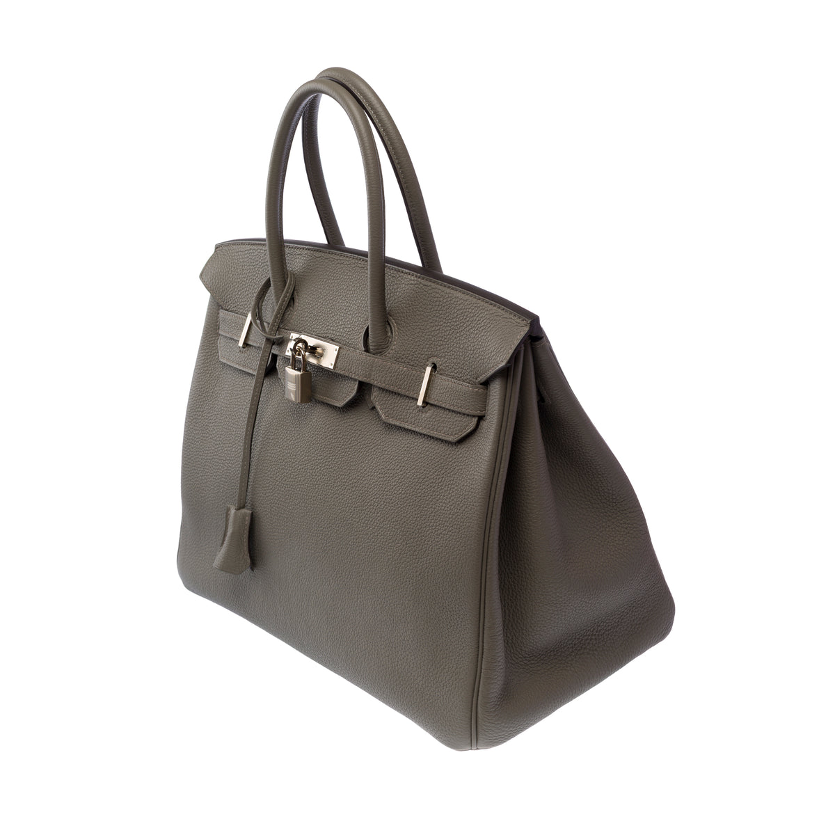 Sac HERMES Birkin 35 en Cuir Gris - 104033