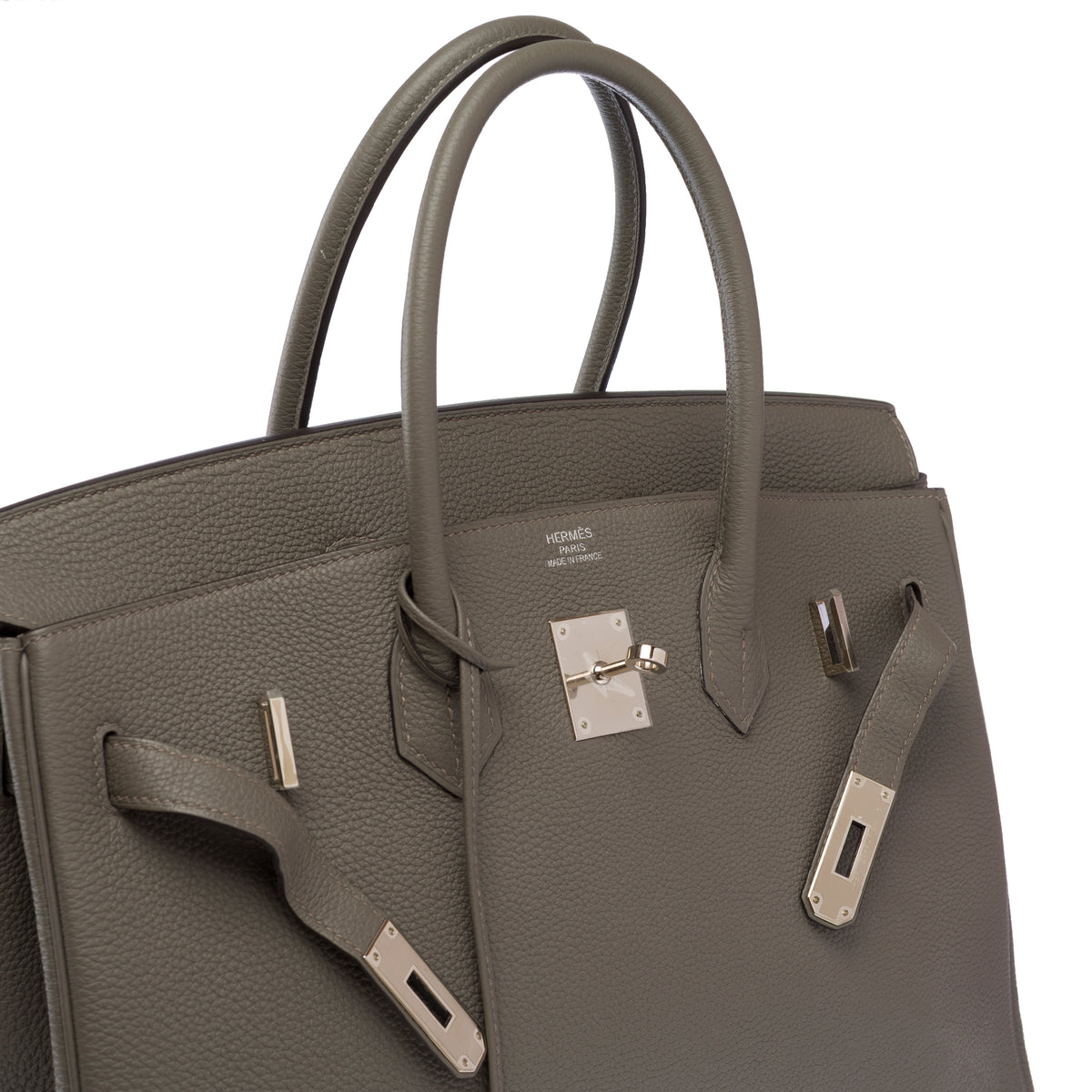 Sac HERMES Birkin 35 en Cuir Gris - 104033