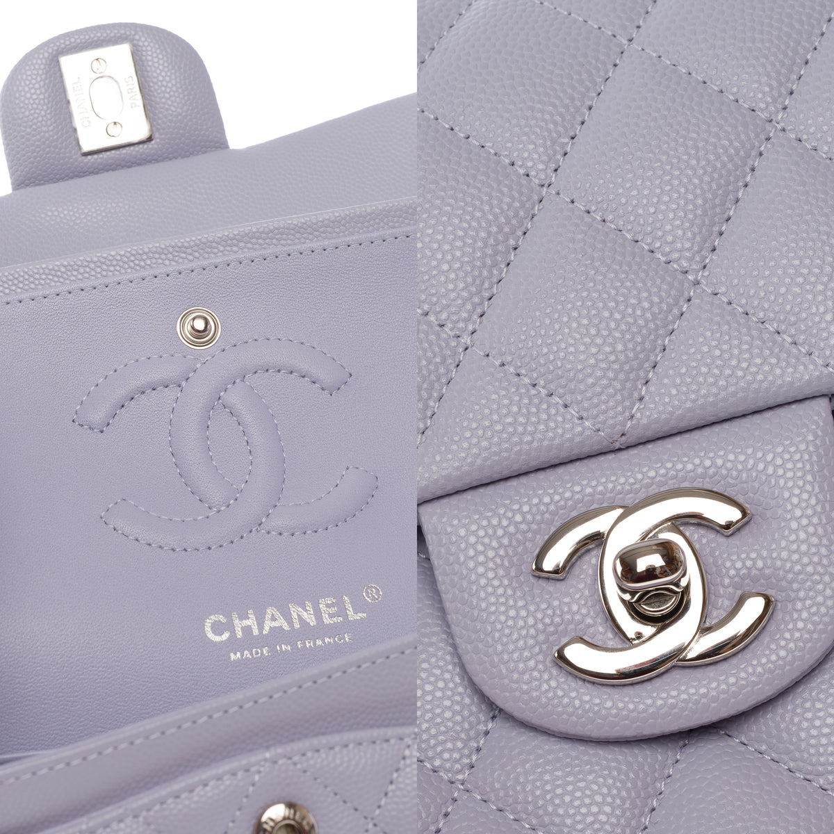 Sac CHANEL Timeless/Classique en Cuir Bleu - 104035
