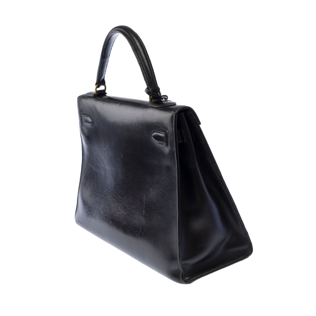 Sac HERMES Kelly 32 en Cuir Bleu Marine - 104022