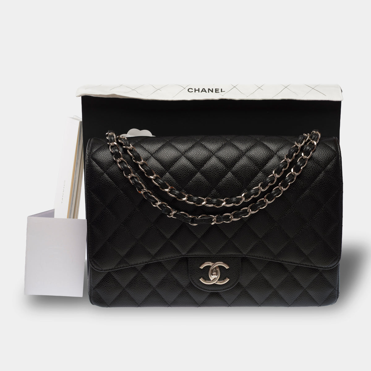 Sac CHANEL Timeless/Classique en Cuir Noir - 104036