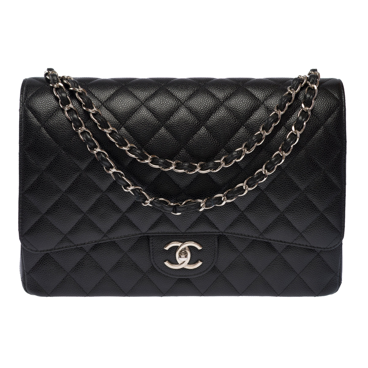 Sac CHANEL Timeless/Classique en Cuir Noir - 104036