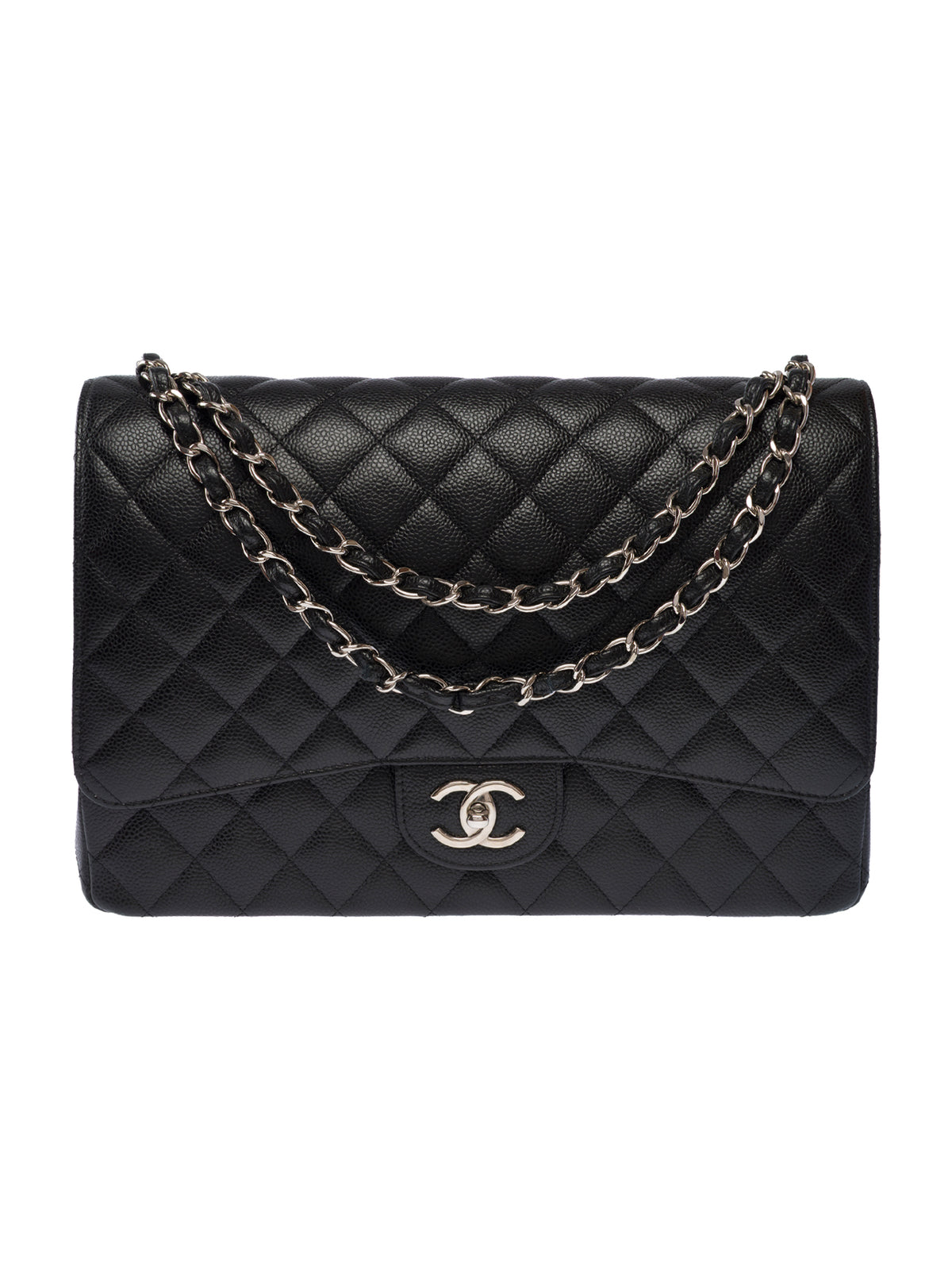 Sac CHANEL Timeless/Classique en Cuir Noir - 104036