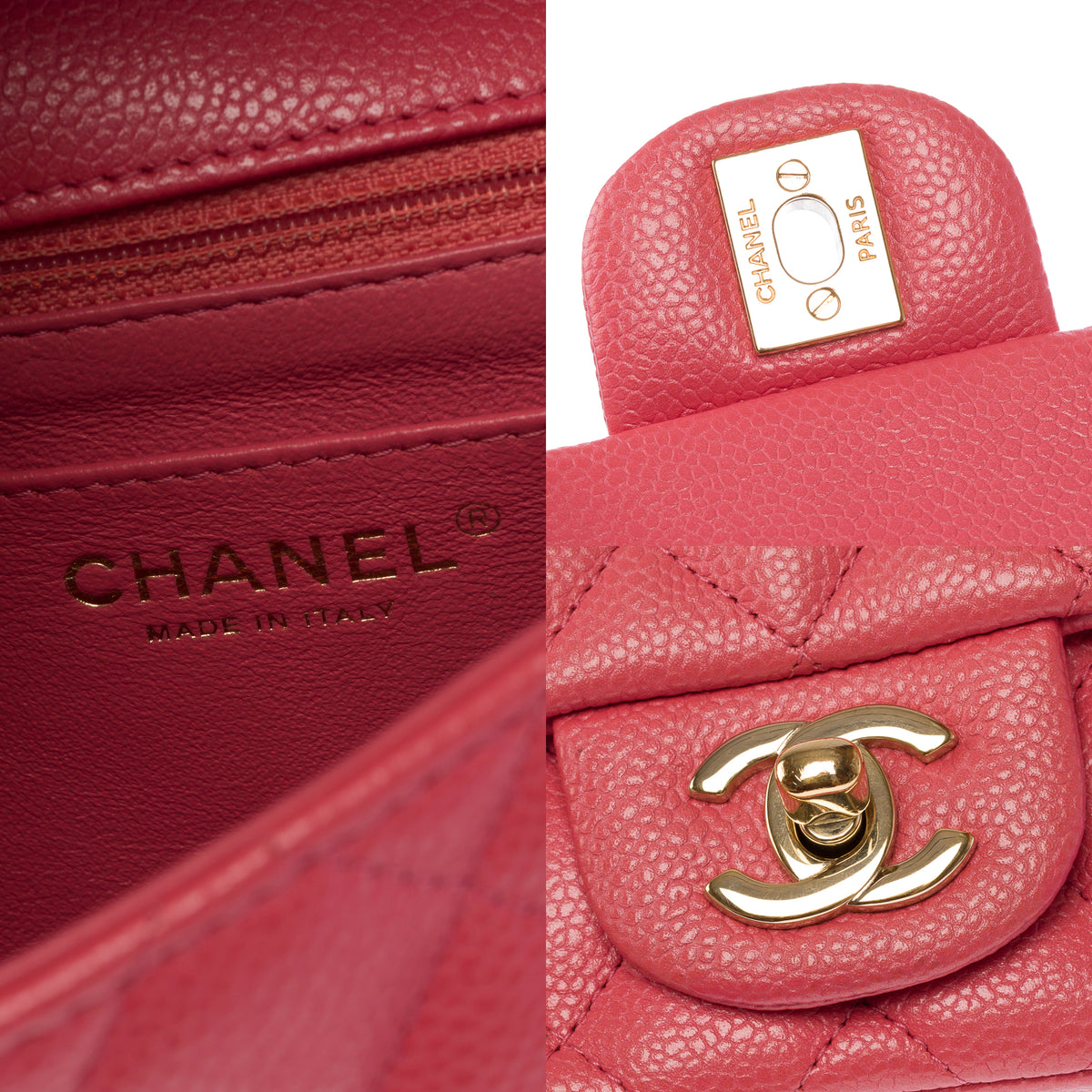 Sac CHANEL Timeless/Classique en Cuir Rose - 104023