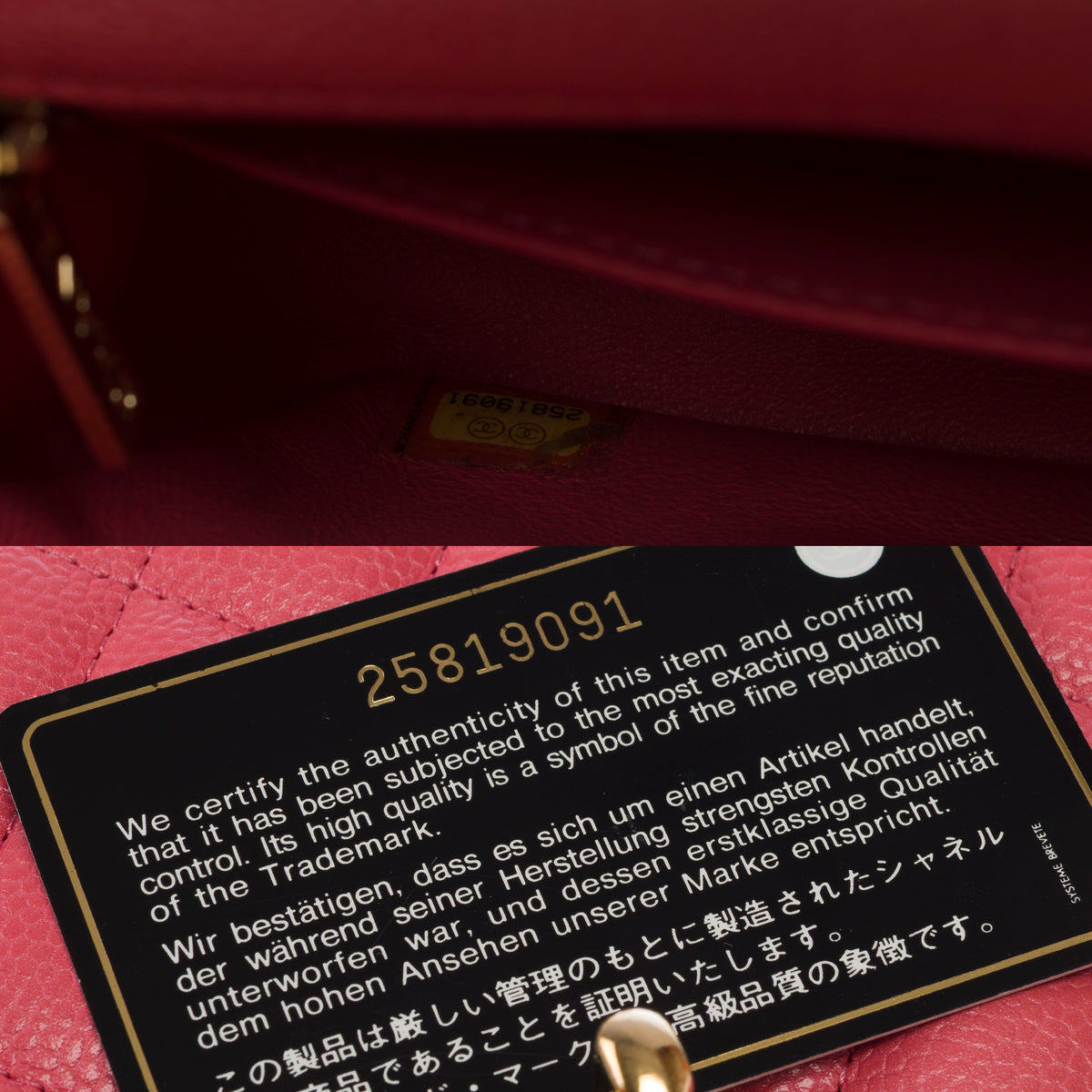 Sac CHANEL Timeless/Classique en Cuir Rose - 104023
