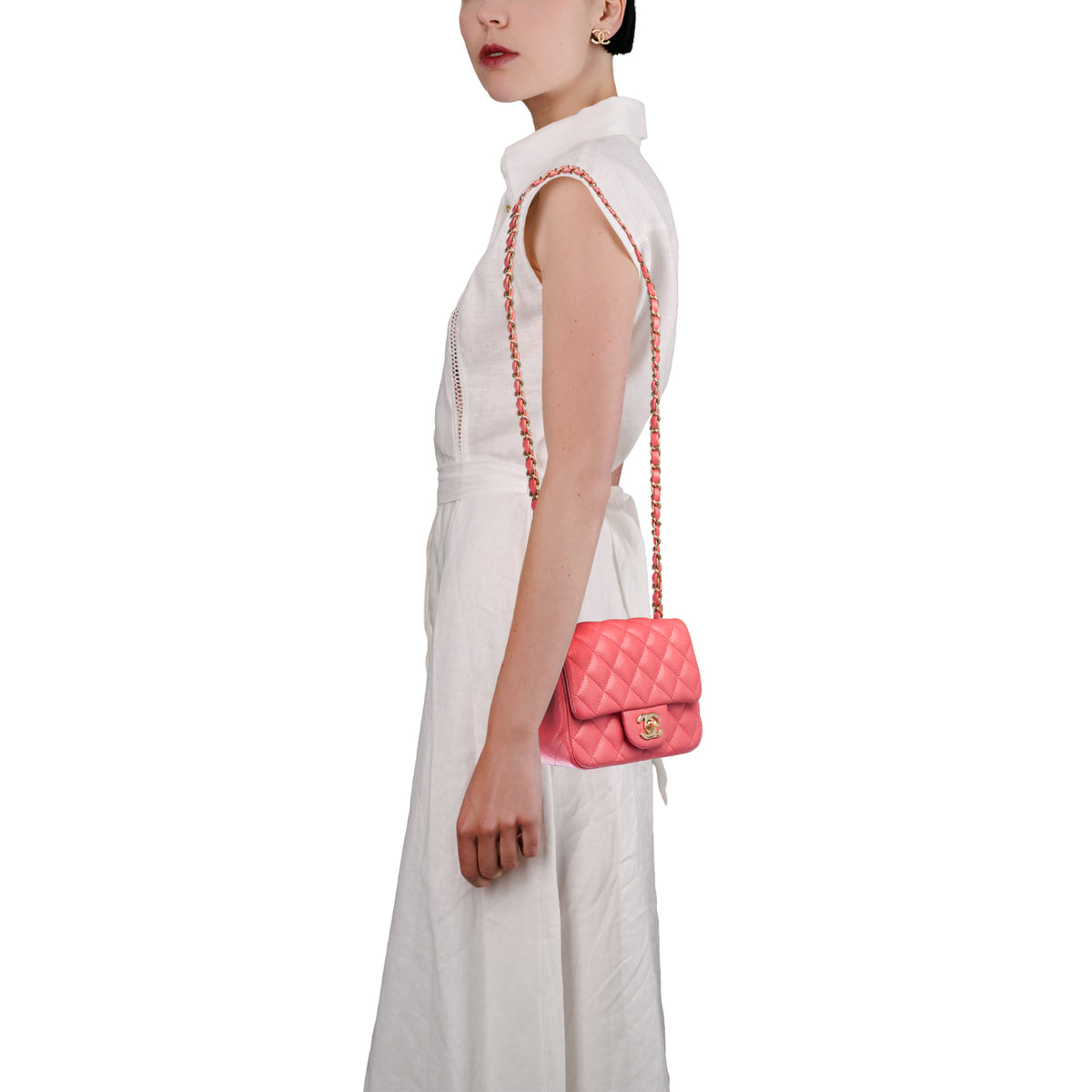 Sac CHANEL Timeless/Classique en Cuir Rose - 104023