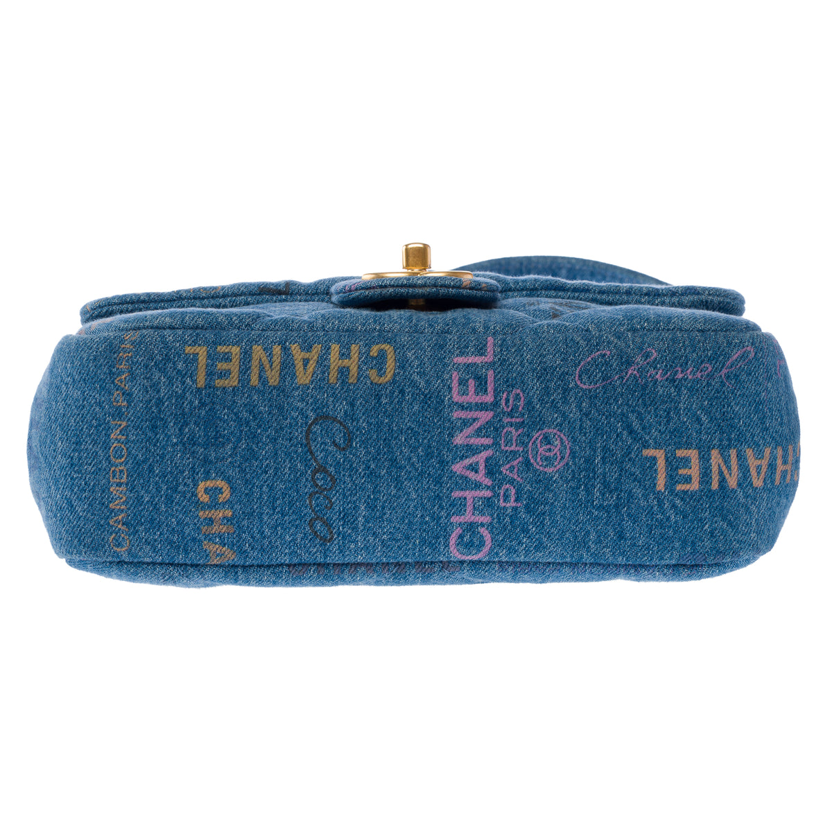 Sac CHANEL Timeless/Classique en Denim Bleu - 104024