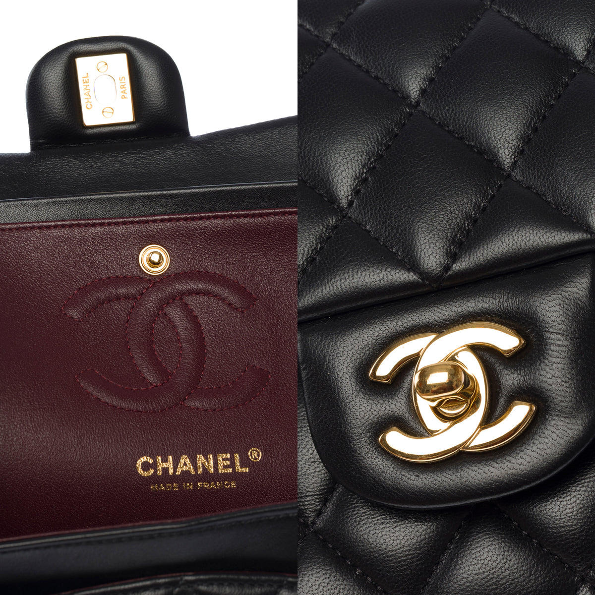 Sac CHANEL Timeless/Classique en Cuir Noir - 104030