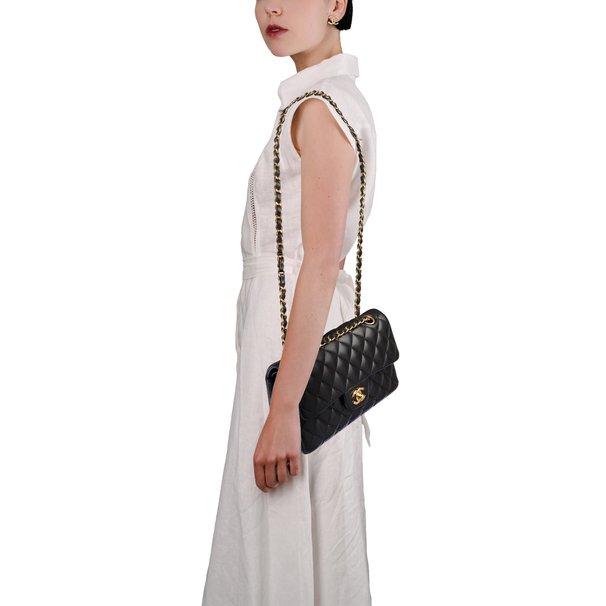 Sac CHANEL Timeless/Classique en Cuir Noir - 104030