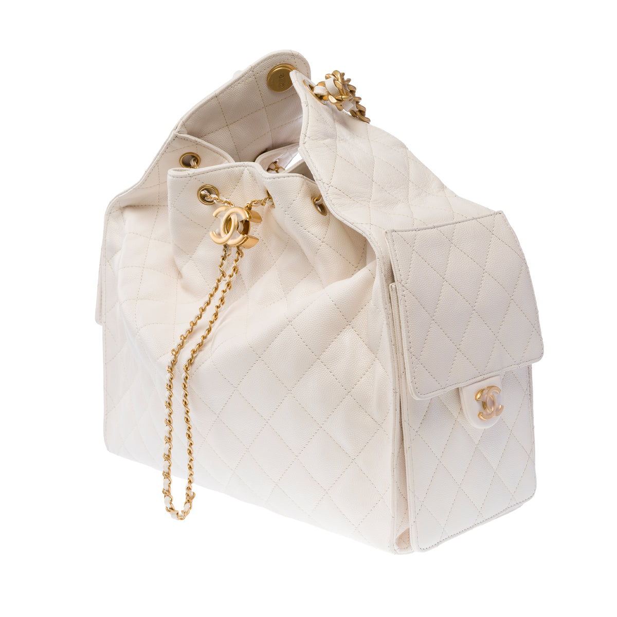 Sac CHANEL en Cuir Blanc - 104026