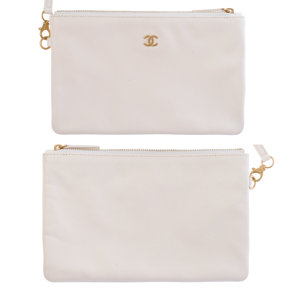Sac CHANEL en Cuir Blanc - 104026