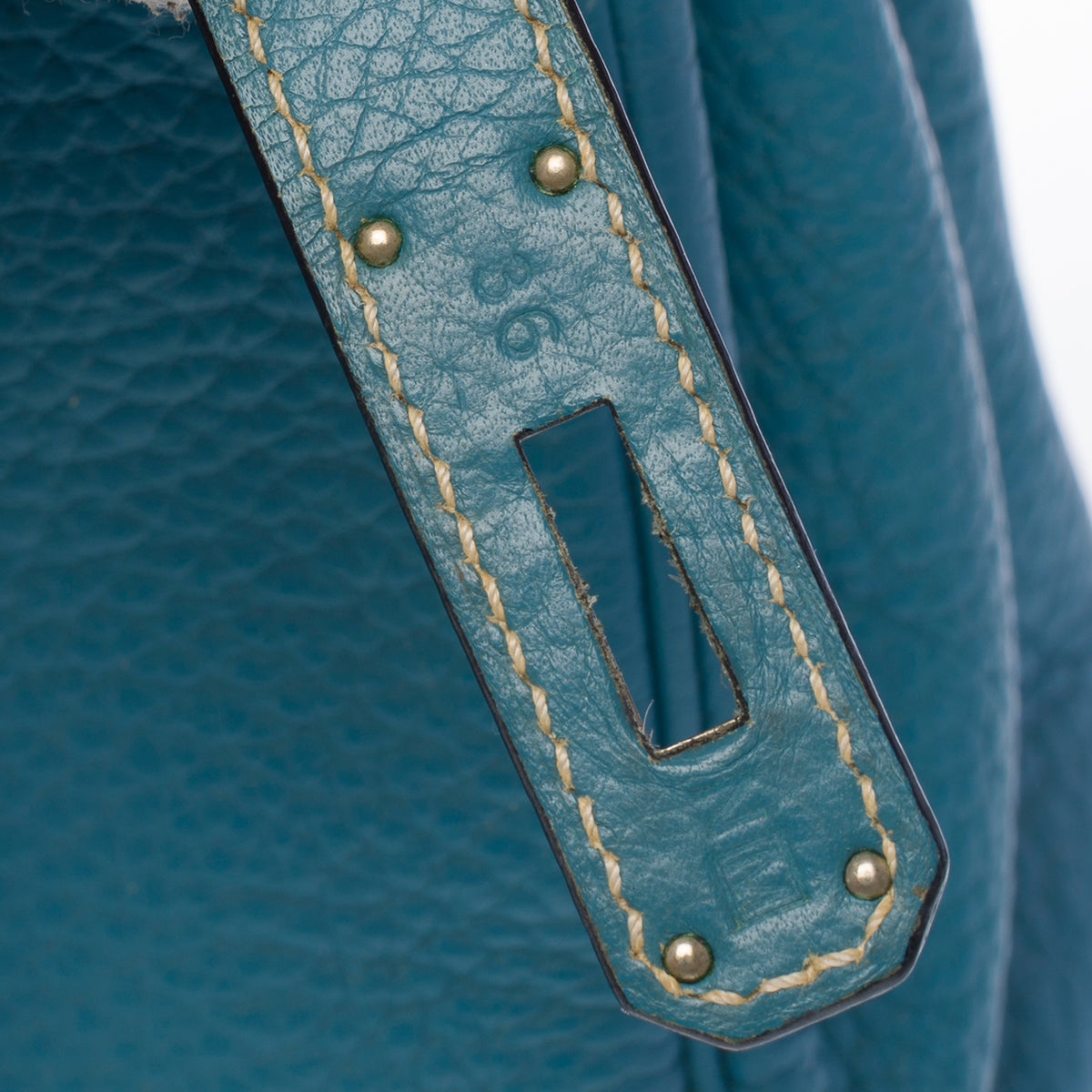 Sac HERMES Kelly 28 en Cuir Bleu - 104041
