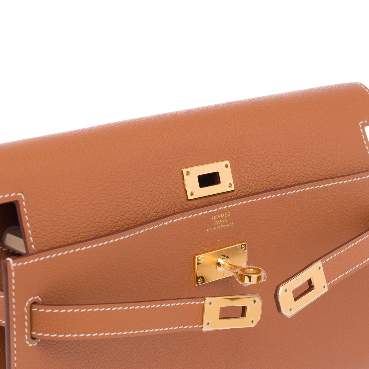 Sac HERMES Kelly to go en Cuir Doré - 104043
