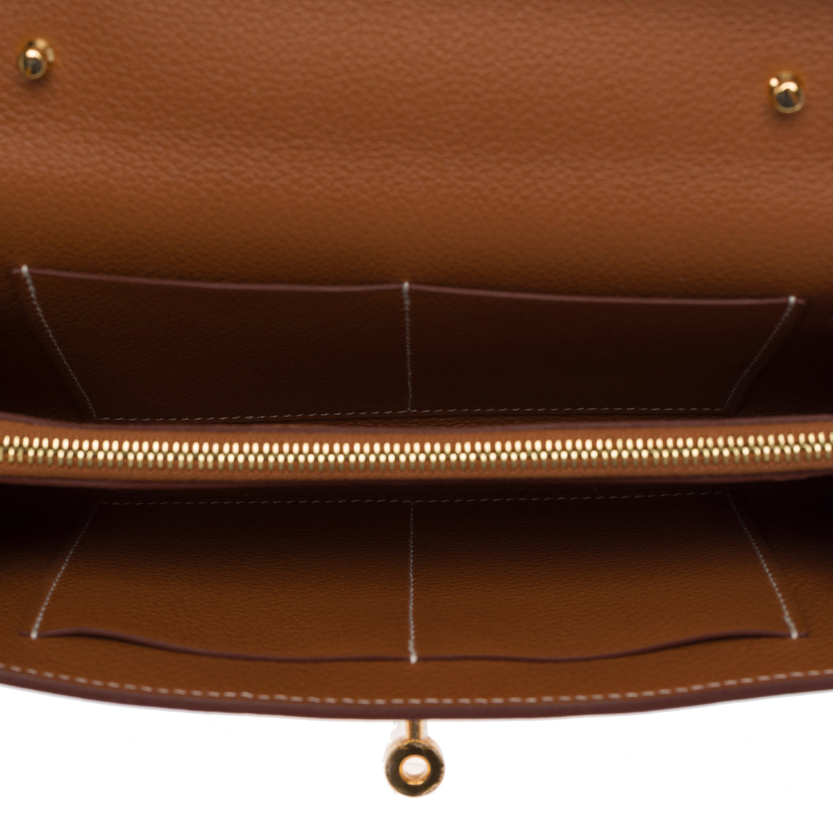 Sac HERMES Kelly to go en Cuir Doré - 104043