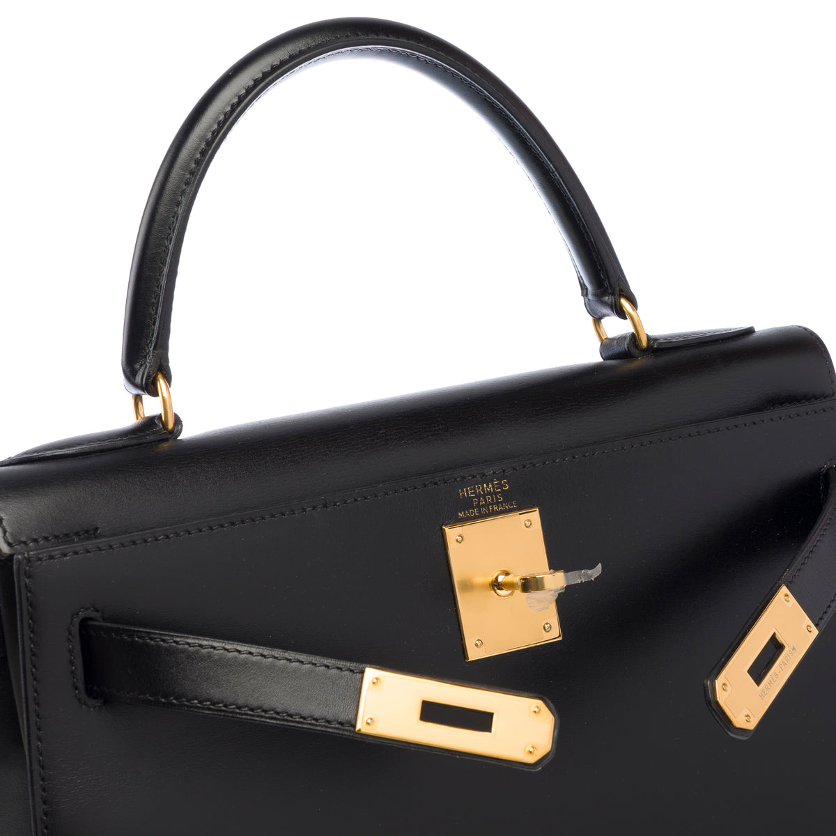 Sac HERMES Kelly 28 en Cuir Noir - 104042