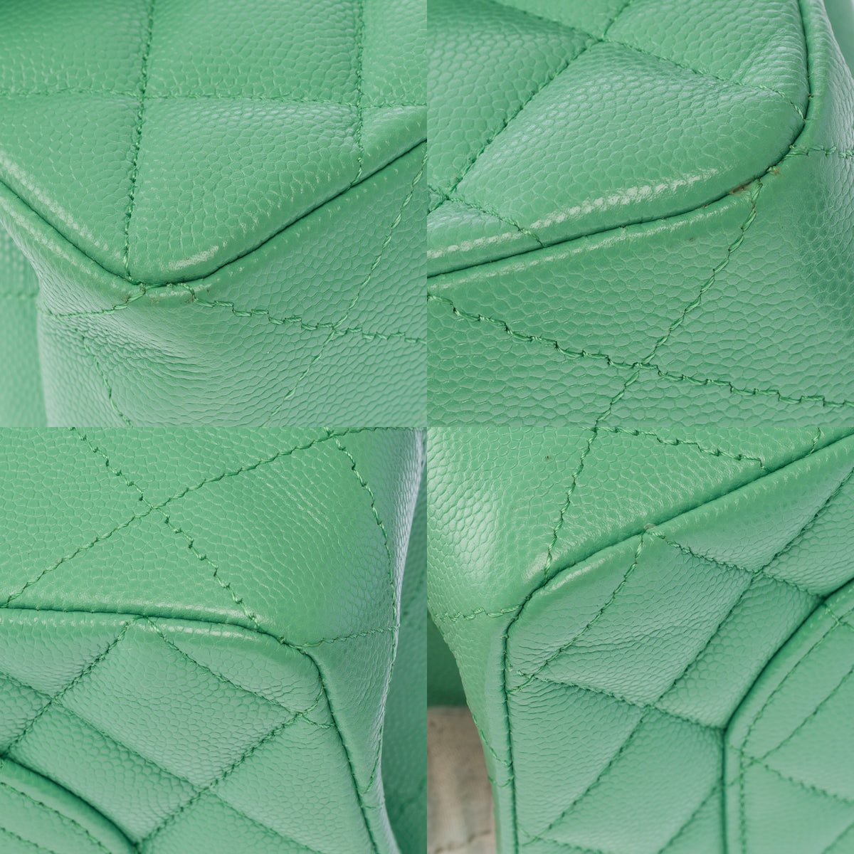 Sac CHANEL Timeless/Classique en Cuir Vert - 104053