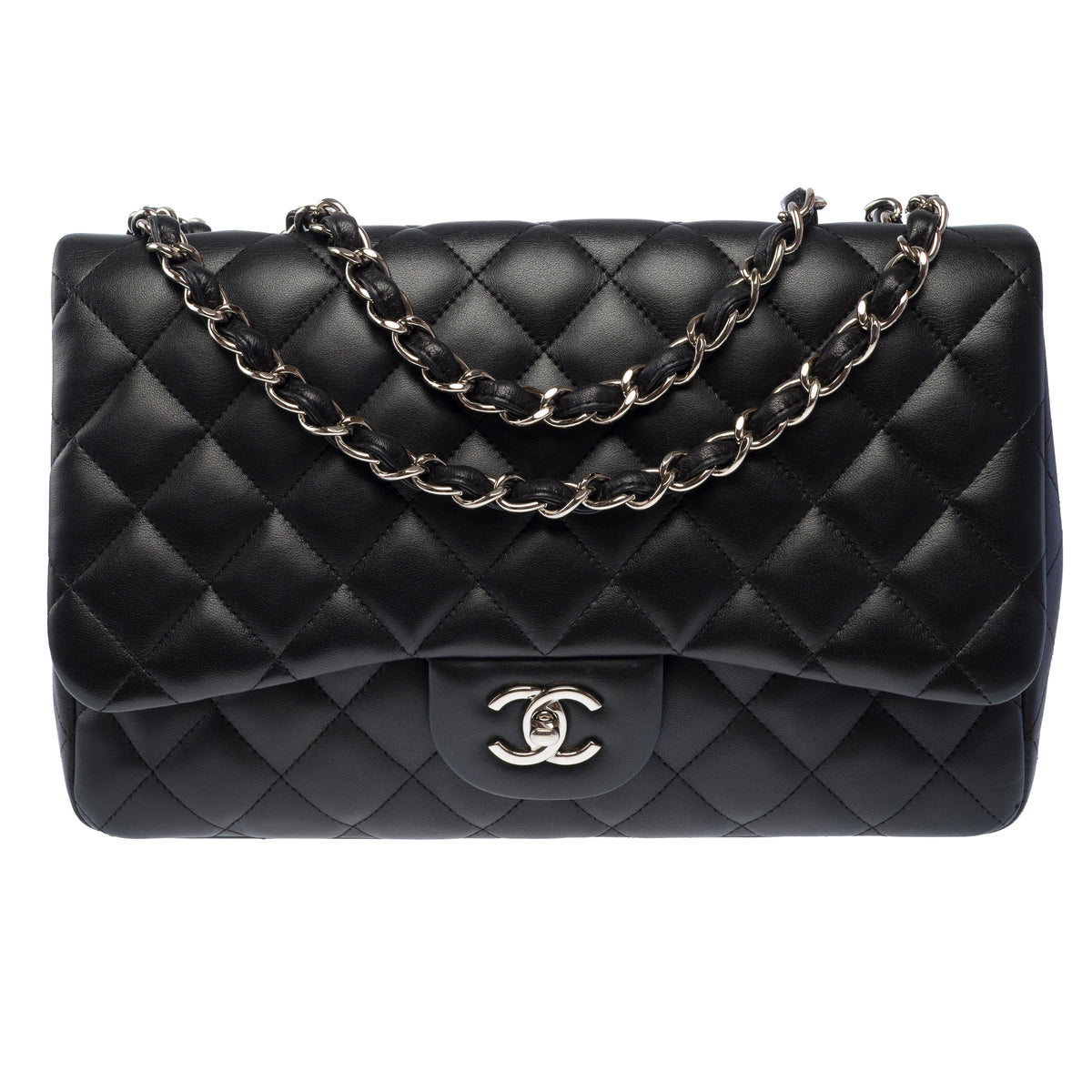 Sac CHANEL Timeless/Classique en Cuir Noir - 104058