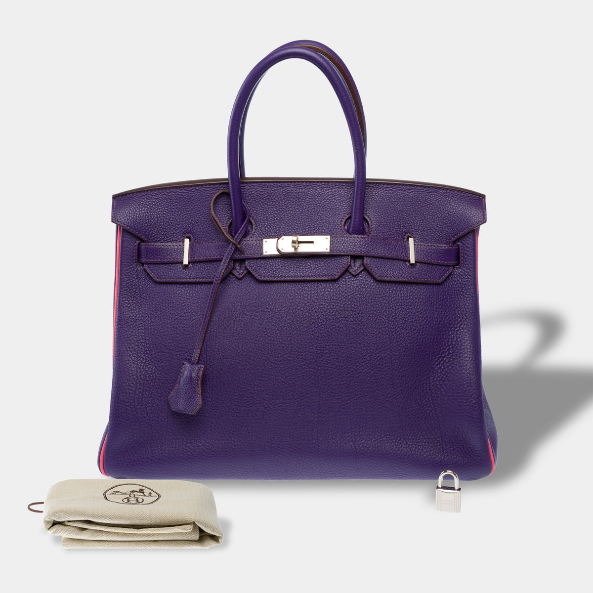 Sac HERMES Birkin 35 en Cuir Violet - 104062