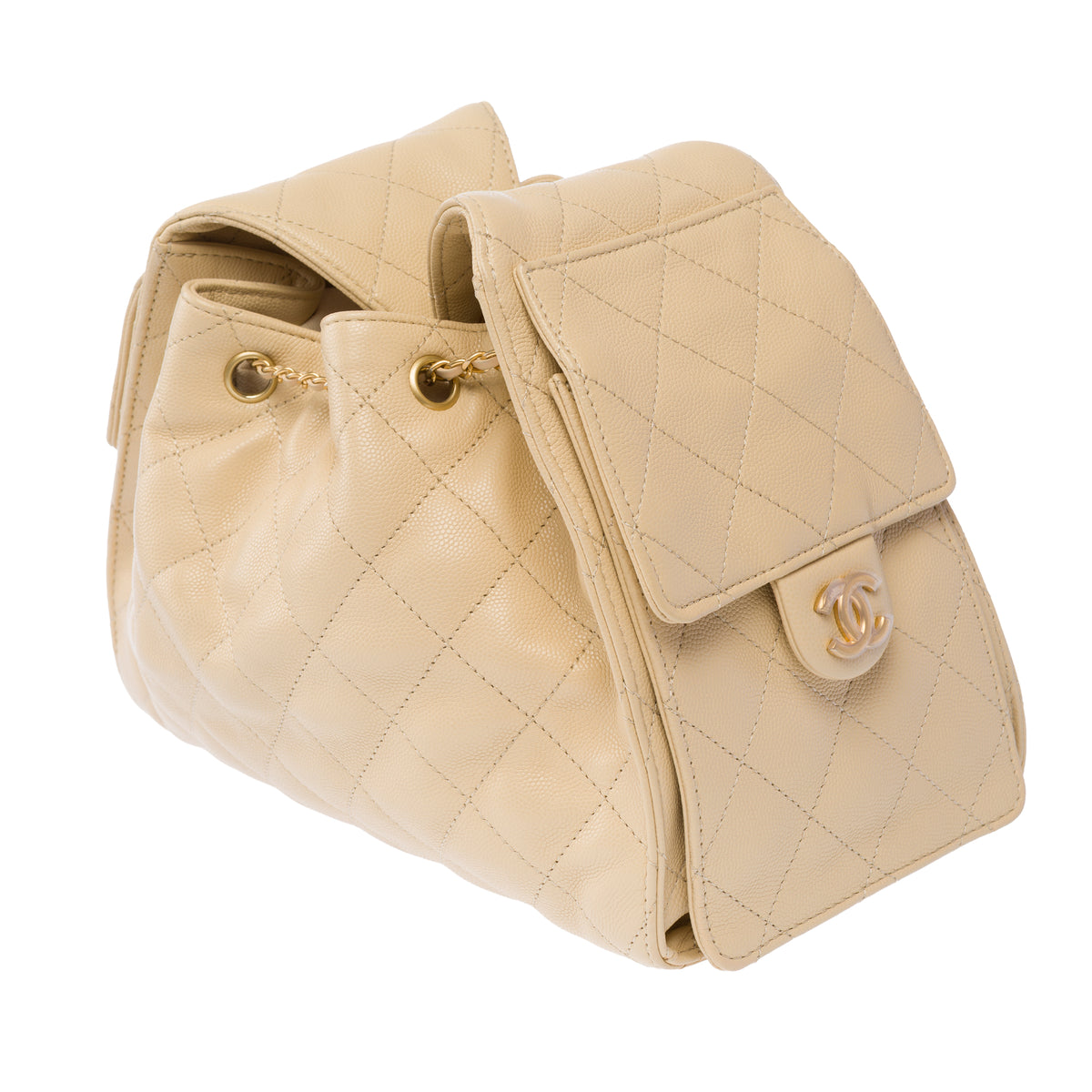 Sac CHANEL en Cuir Beige - 104054