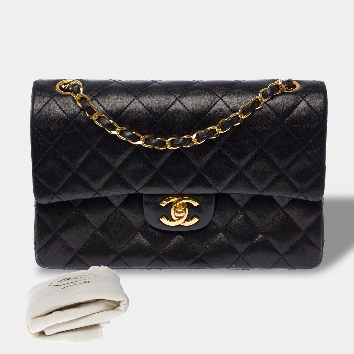 Sac CHANEL Timeless/Classique en Cuir Noir - 104066