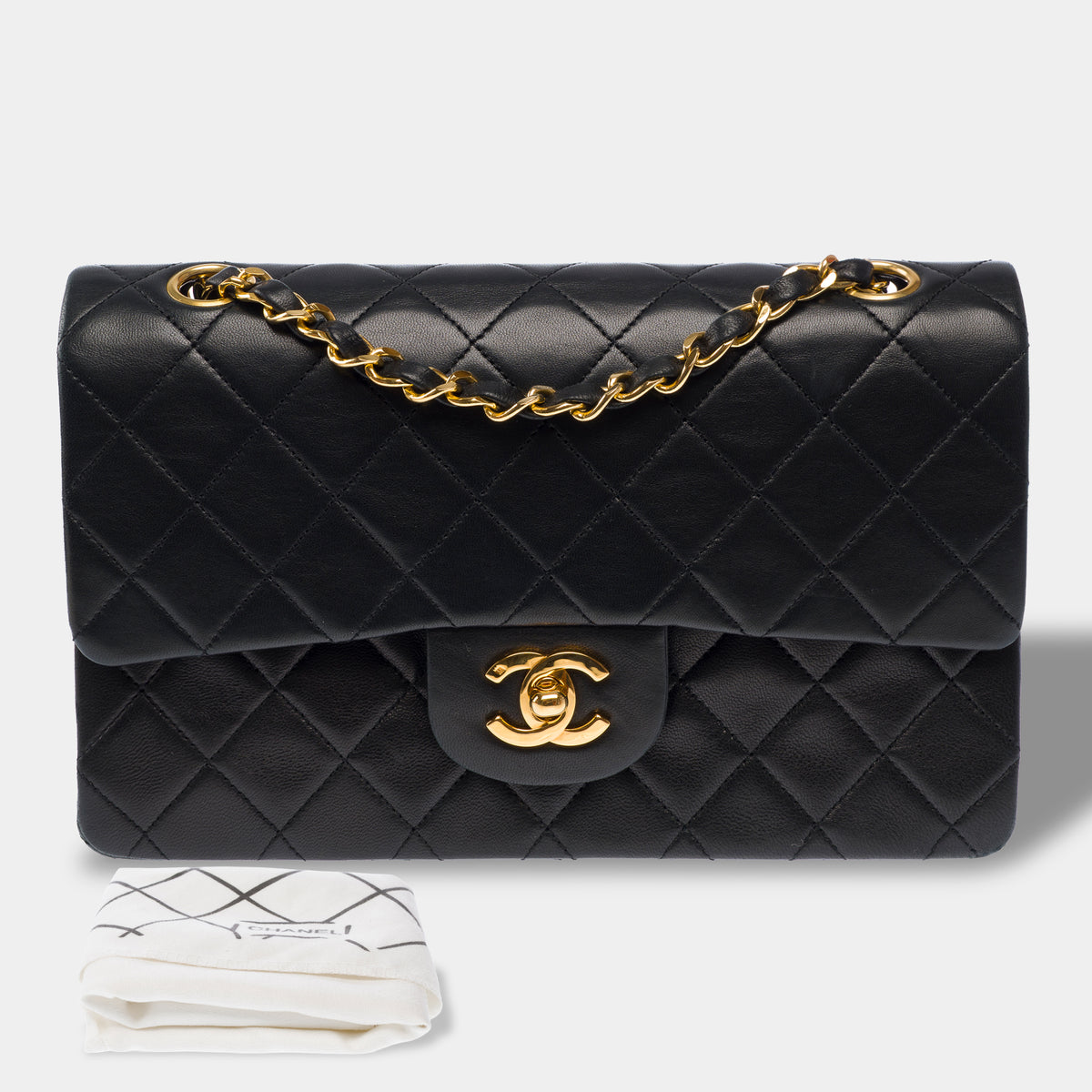 Sac CHANEL Timeless/Classique en Cuir Noir - 104065