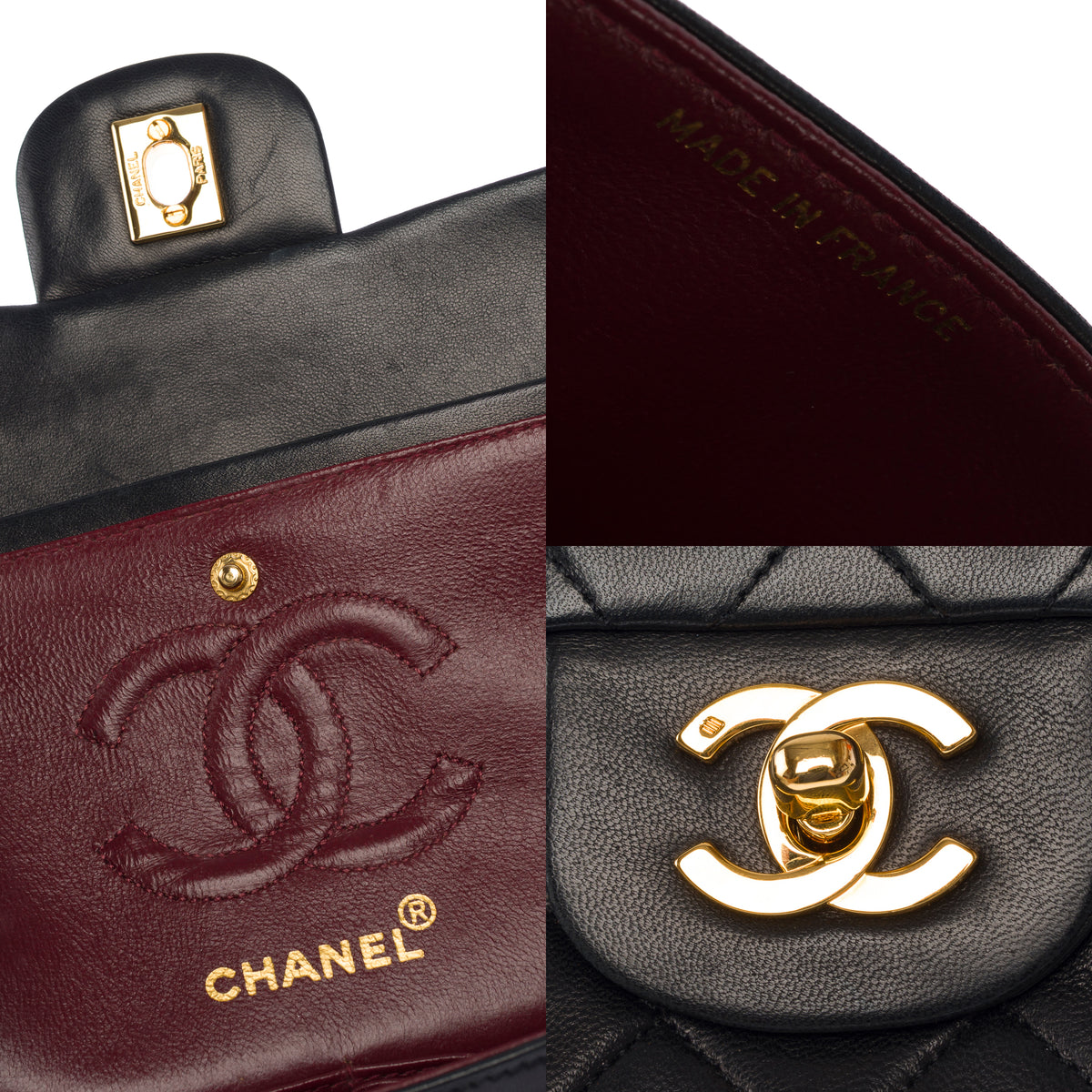 Sac CHANEL Timeless/Classique en Cuir Noir - 104065
