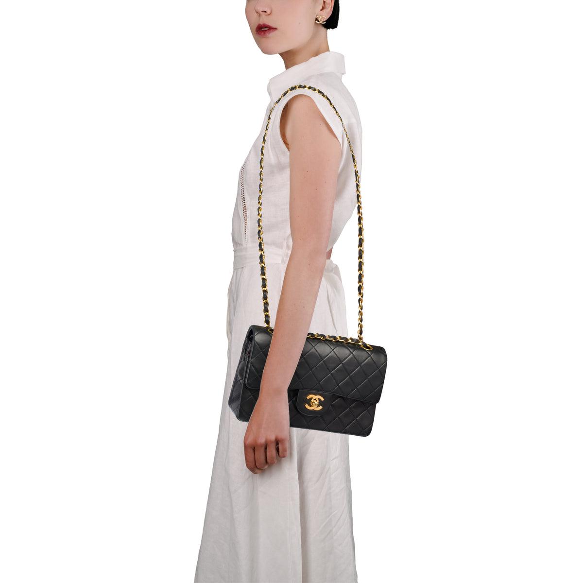Sac CHANEL Timeless/Classique en Cuir Noir - 104065