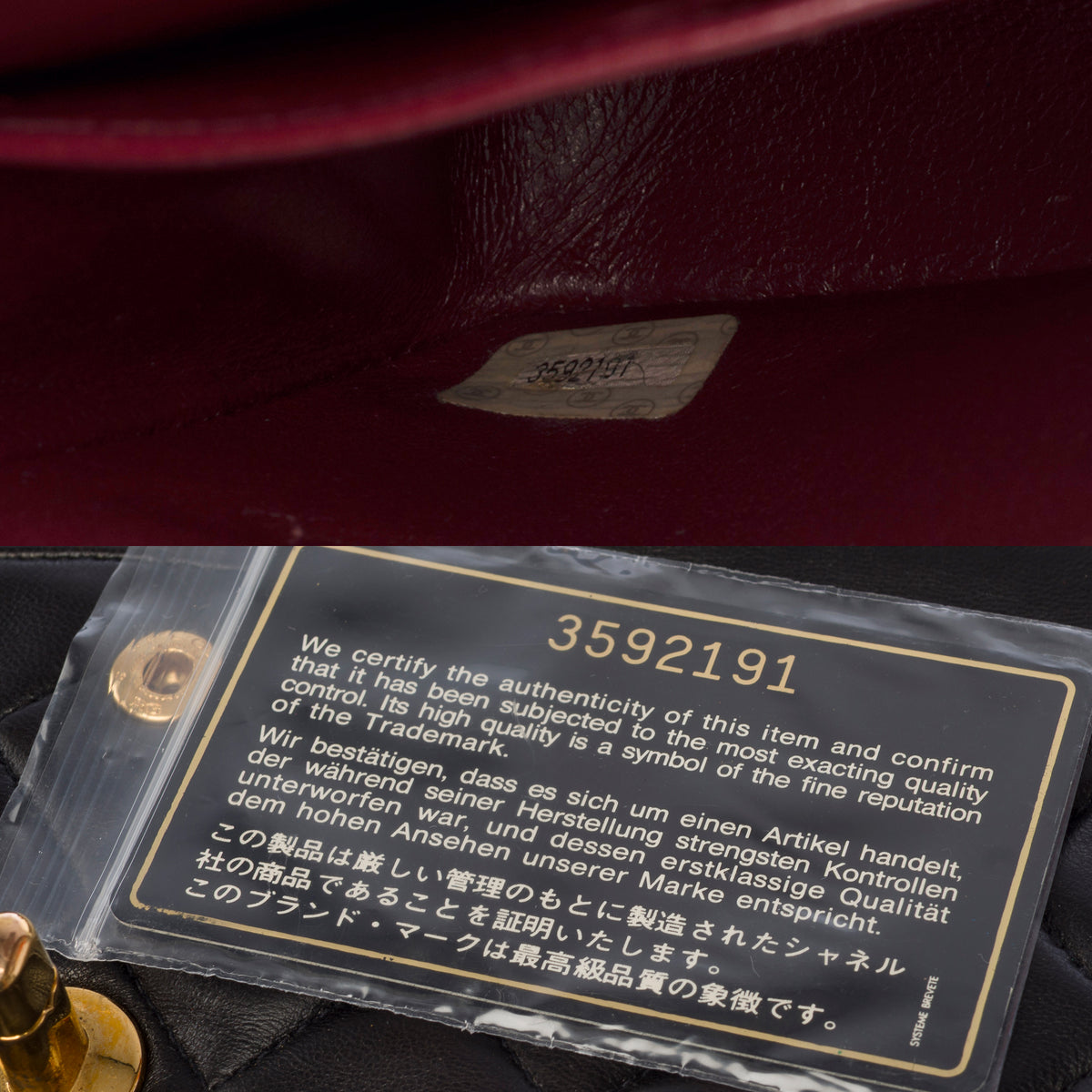 Sac CHANEL Timeless/Classique en Cuir Noir - 104067