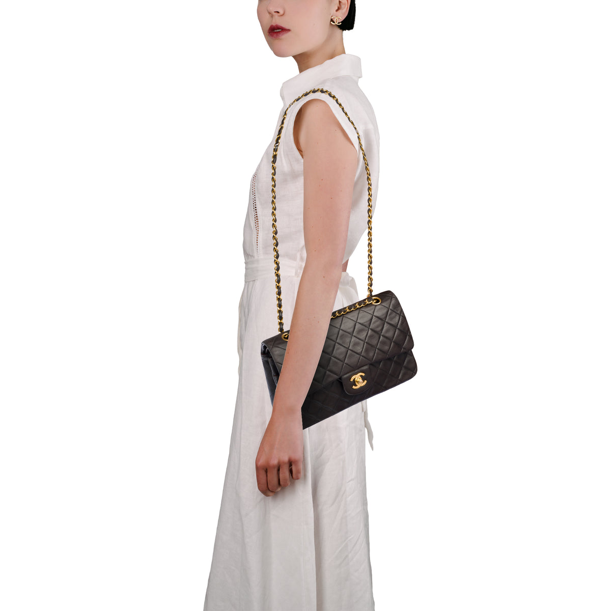 Sac CHANEL Timeless/Classique en Cuir Noir - 104067