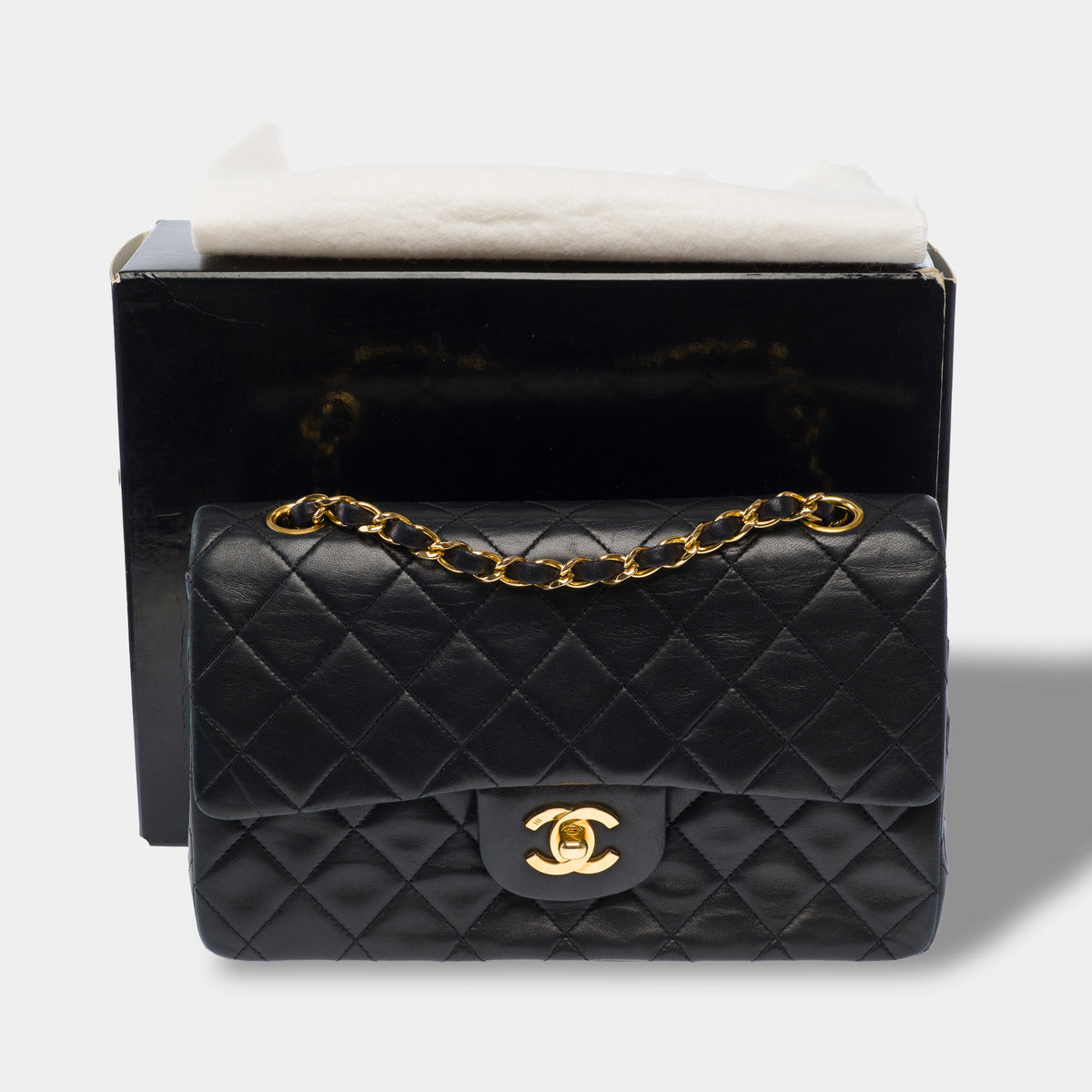 Sac CHANEL Timeless/Classique en Cuir Noir - 104059