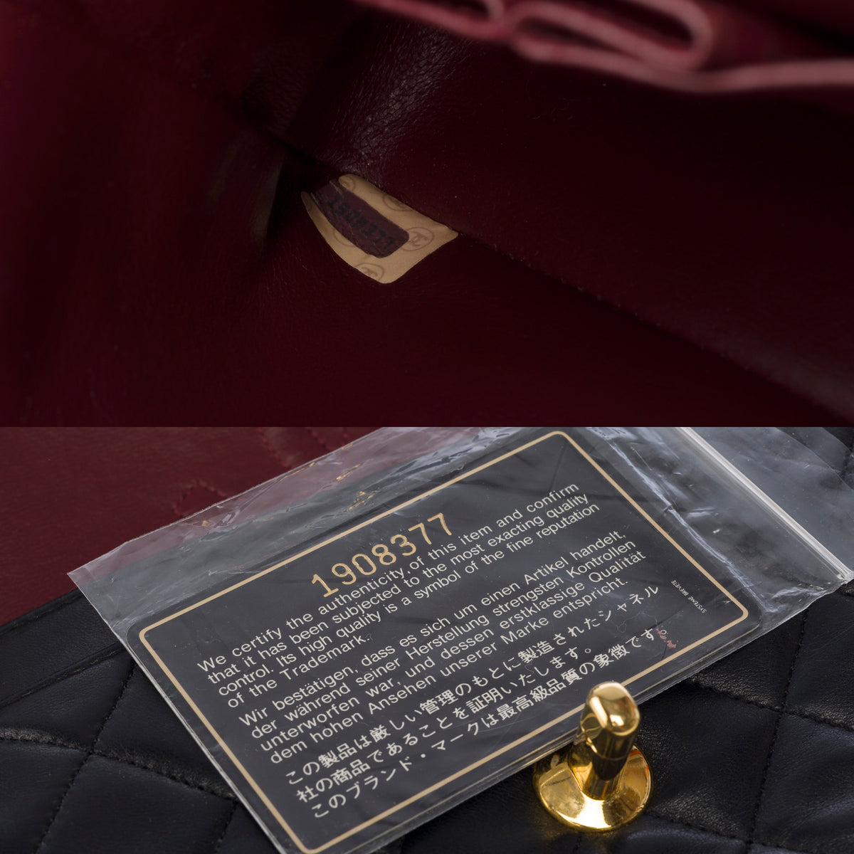 Sac CHANEL Timeless/Classique en Cuir Noir - 104059