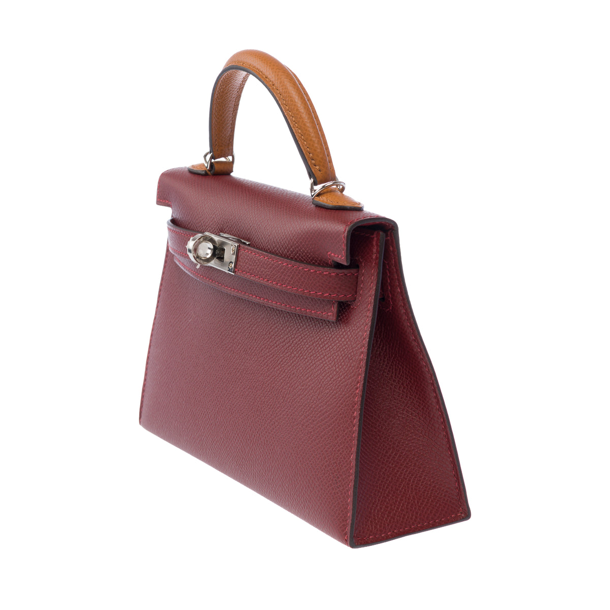 Sac HERMES Kelly Mini en Cuir Rouge - 104072