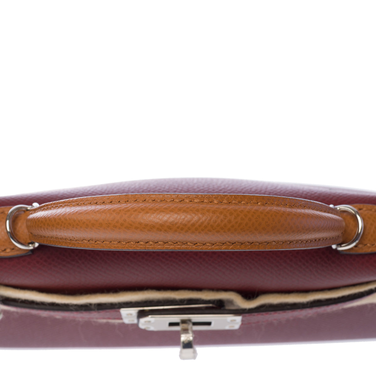 Sac HERMES Kelly Mini en Cuir Rouge - 104072
